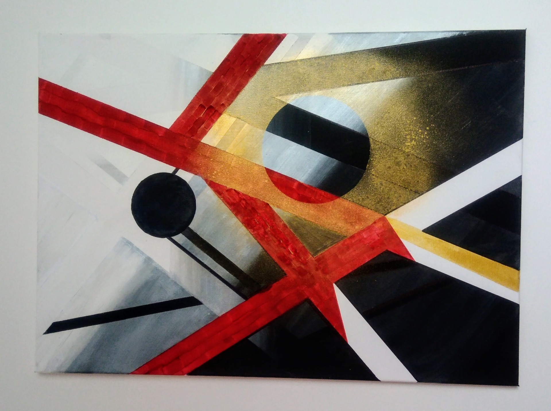 Křižovatky 3 - akryl na plátně, 50 x 70 cm