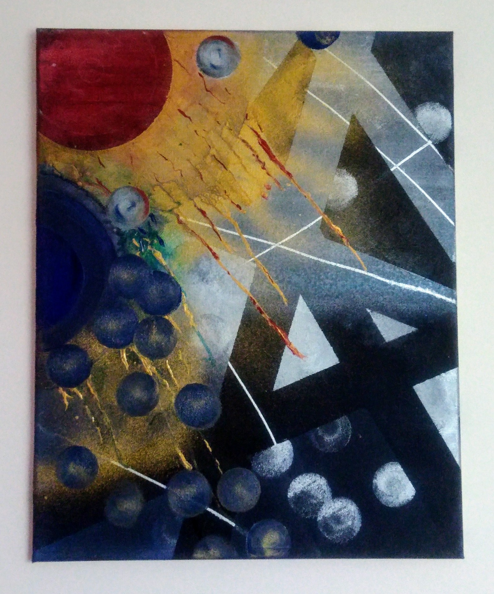 Křižovatky 2 - akryl na plátně, 30 x 40 cm